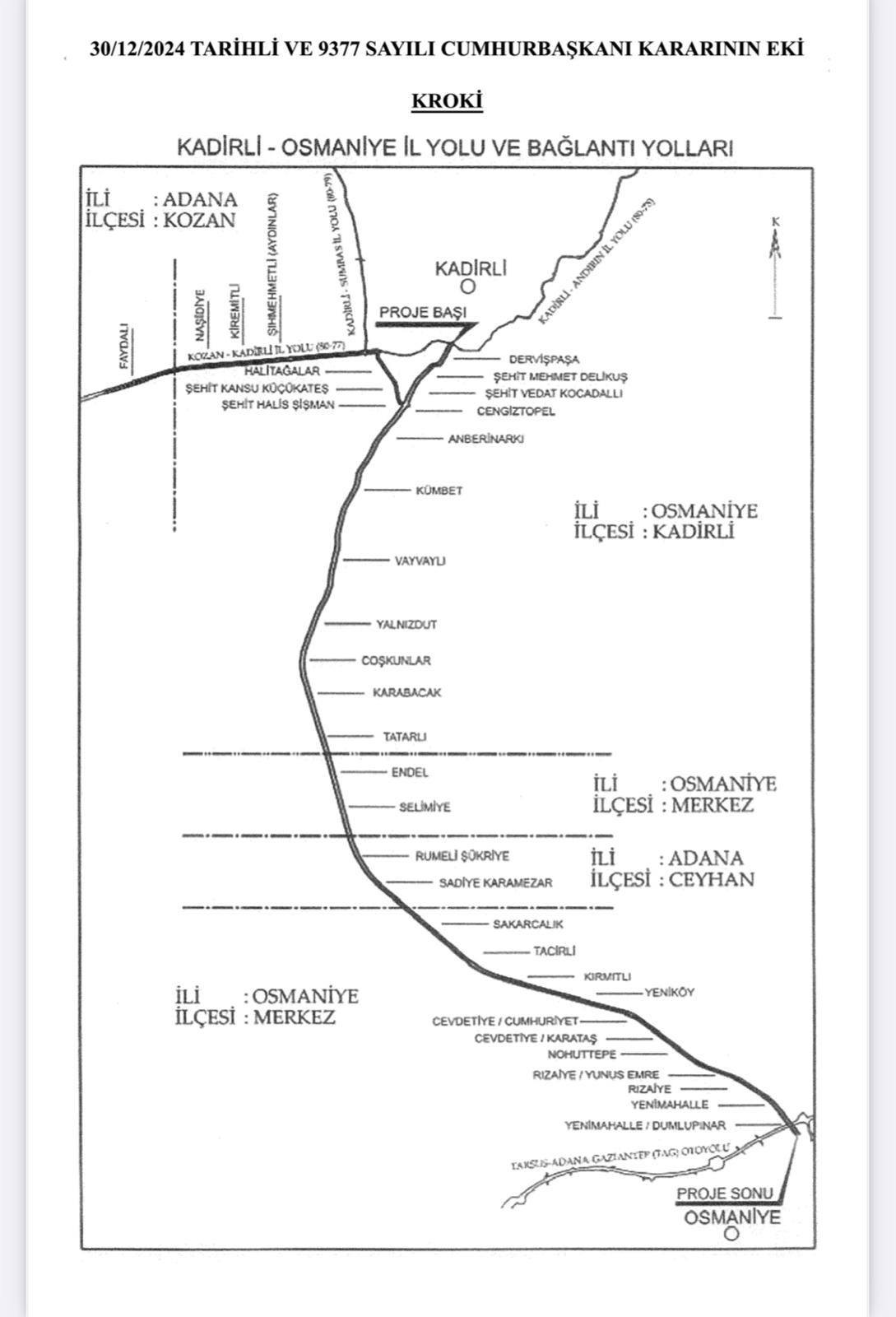 Osmaniye Kadirli Yol Projesinde Acele Kamulaştırma Kararı 11