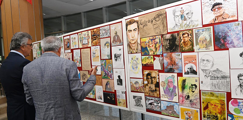 Okü'de Yaşar Kemal Posta Sanatı Sergisi Açıldı1