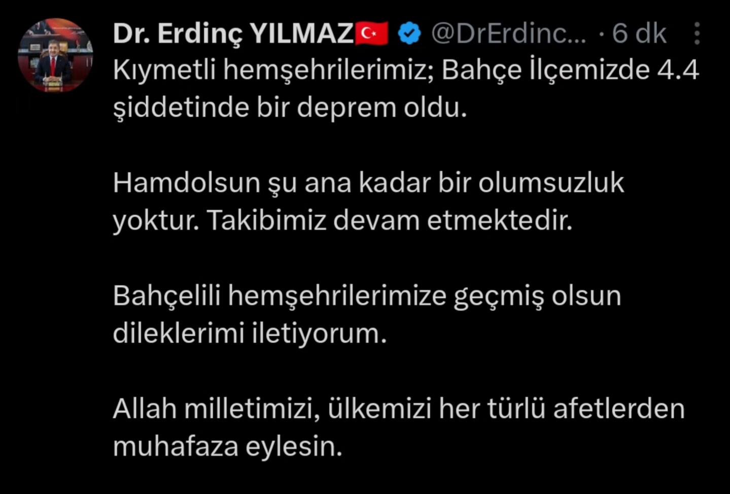 Osmaniye Valisi Yılmaz'dan Deprem Açıklaması (1)
