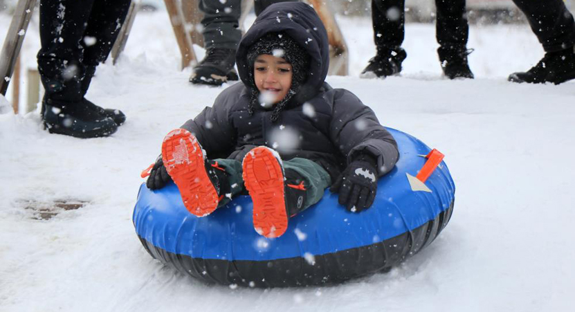 Bolu Cocuklar Kar Keyfi