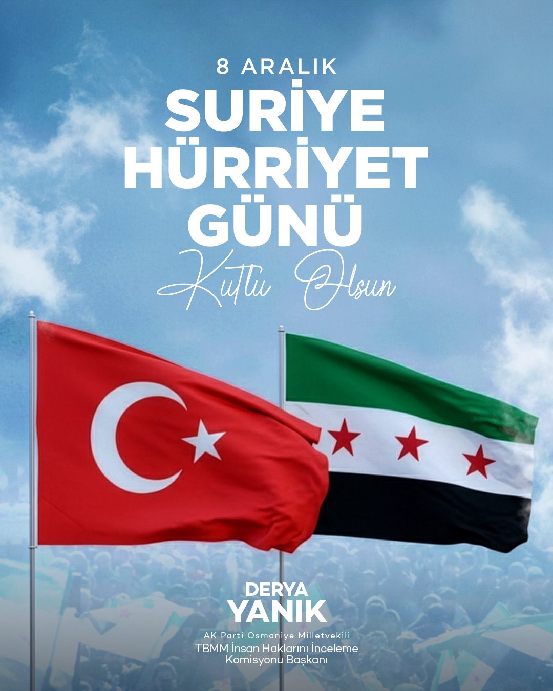 Derya Yanık’tan Suriye’de Birinci Yıl Dönümü Mesajı-1