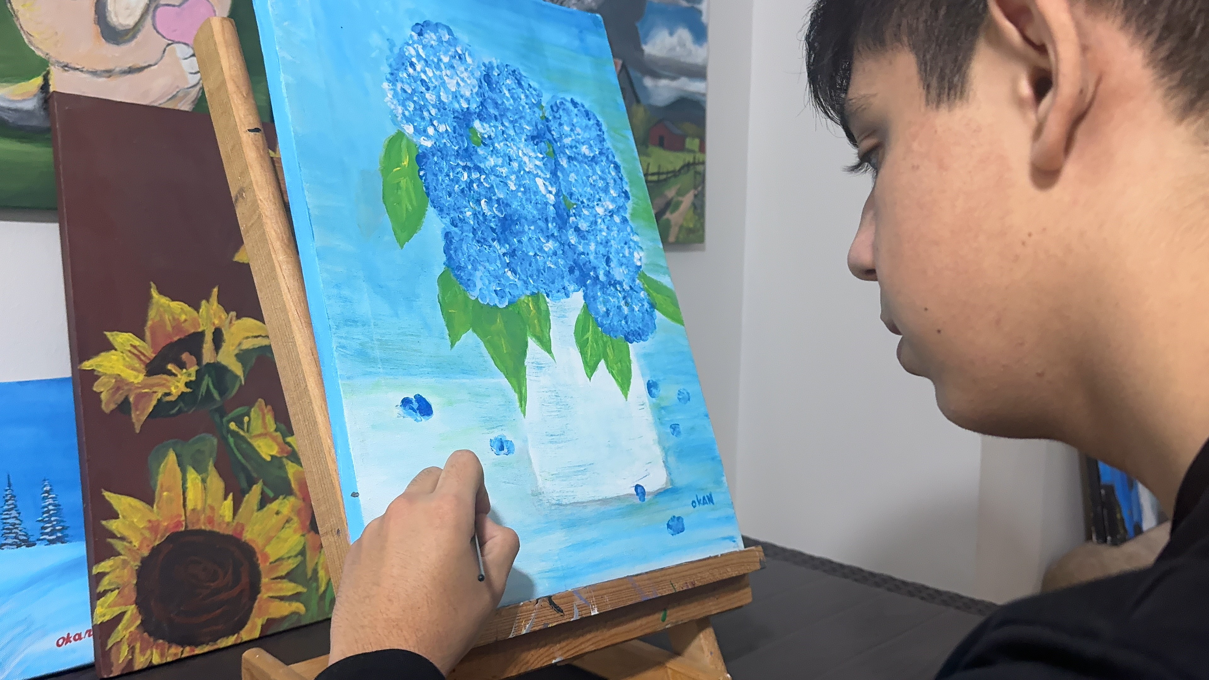 Osmaniyeli Otizmli Okan’ın Resim Serüveni 9 Yaşında Başladı (3)