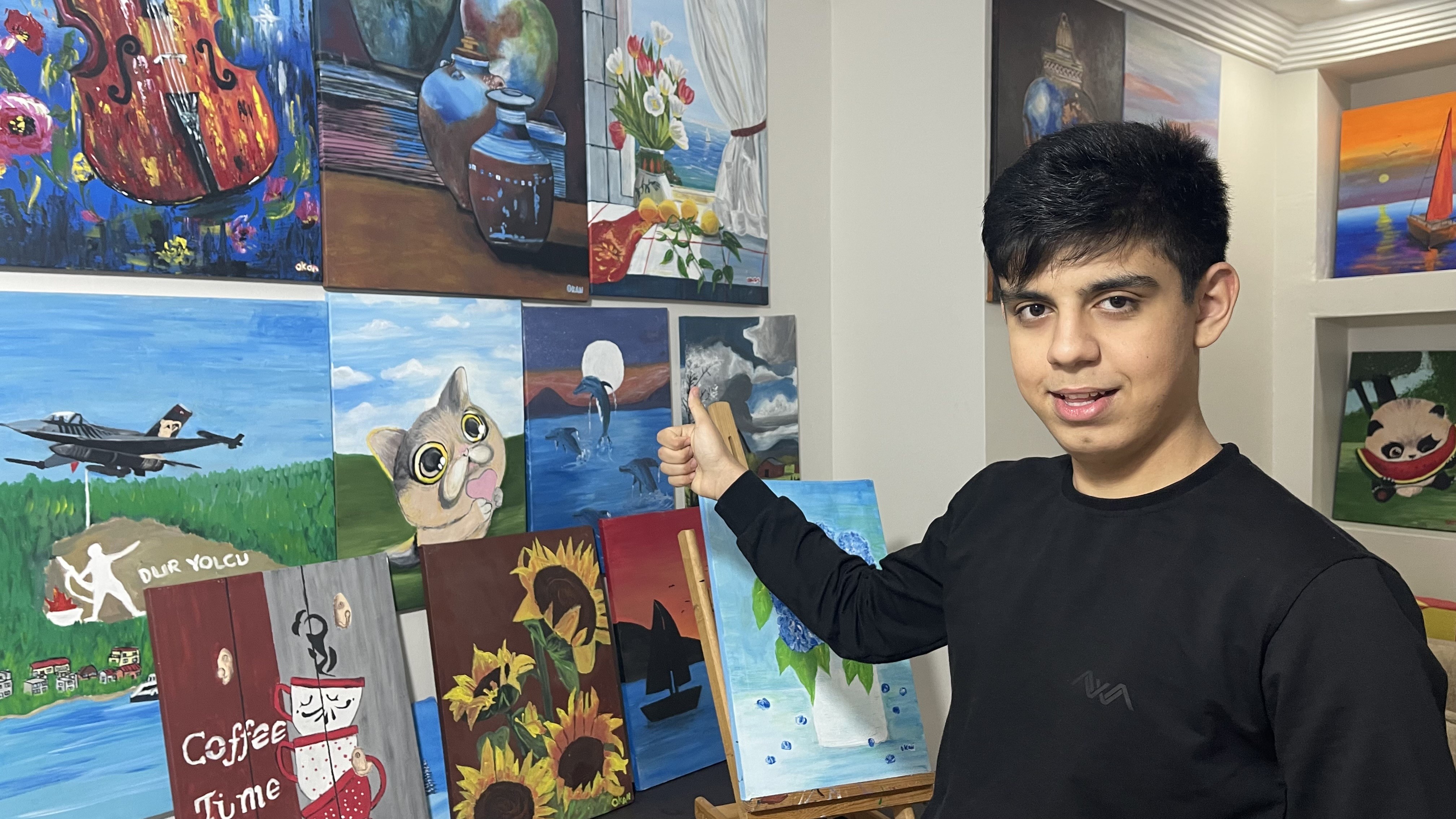 Osmaniyeli Otizmli Okan’ın Resim Serüveni 9 Yaşında Başladı (4)
