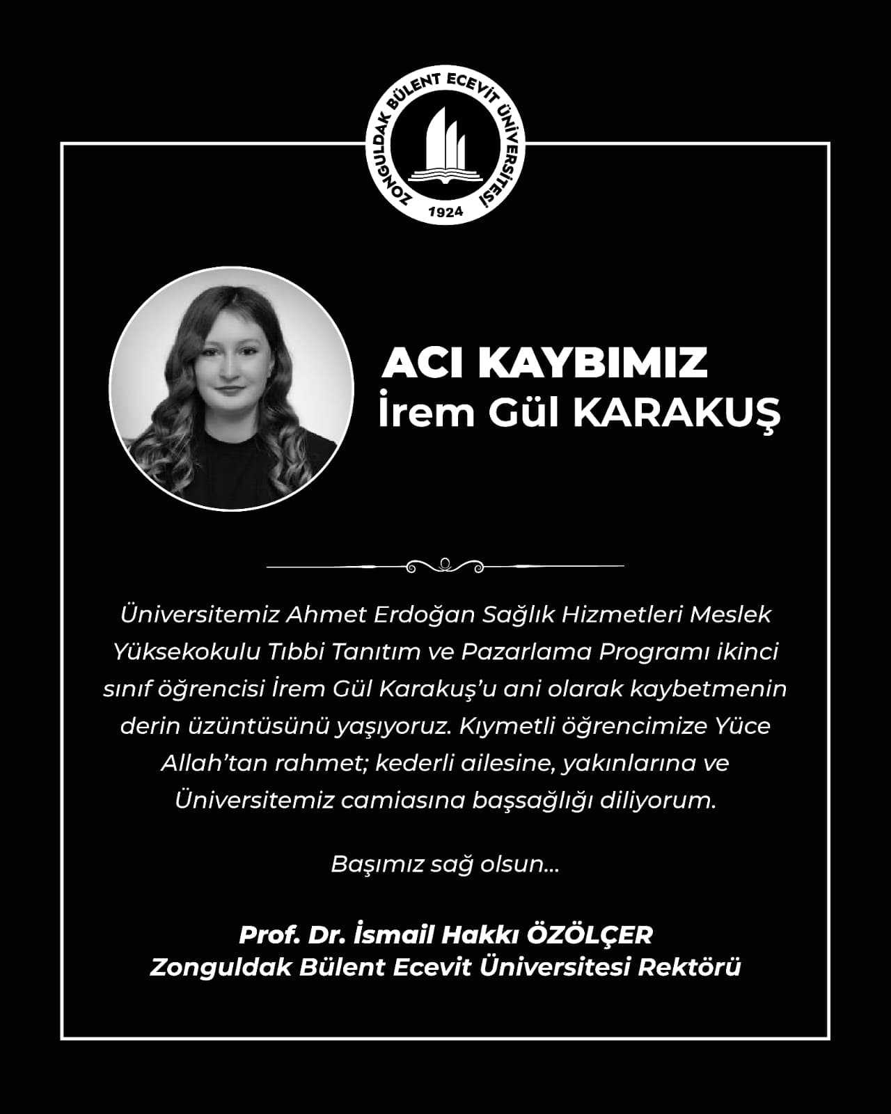 Zonguldak'ta Kaldığı Yurdun 9. Katından Düşerek Ağır Yaralanan Üniversite Öğrencisi Genç Kız,