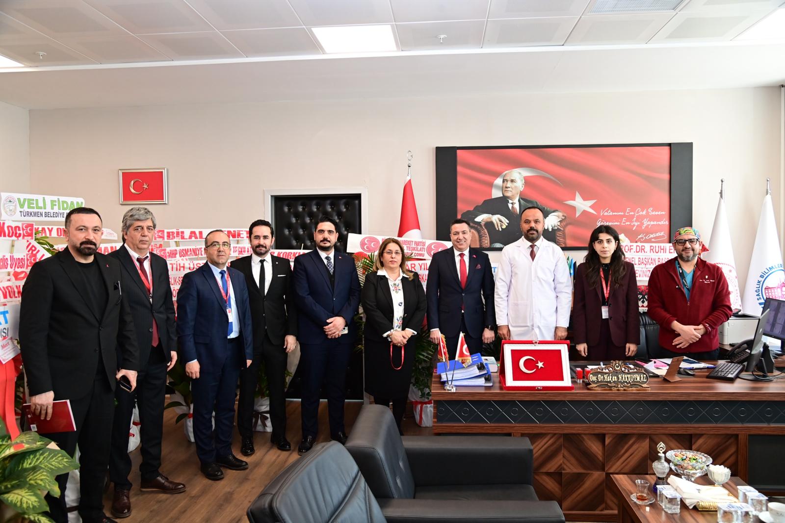 Osmaniye Okü Rektörü Uzun'dan Yeni Başhekime Ziyaret (2)