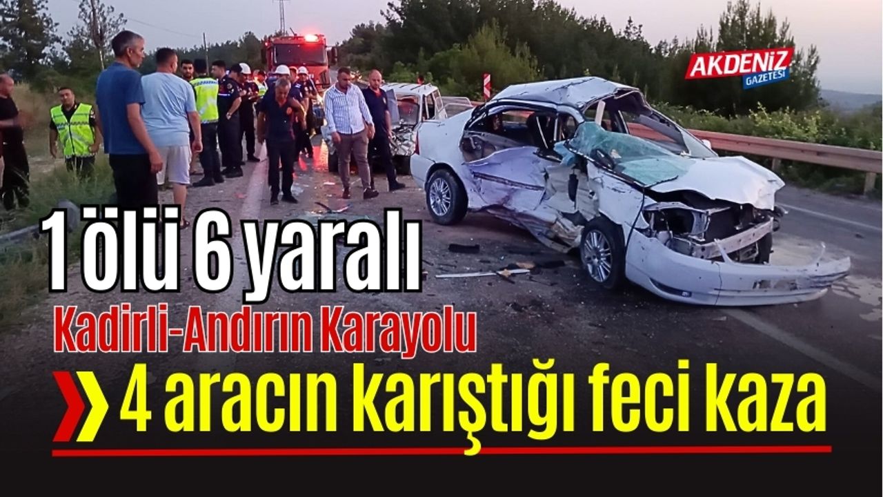 Osmaniye’de Feci Kaza: 4 Araç Çarpıştı, 1 Ölü 6 Yaralı
