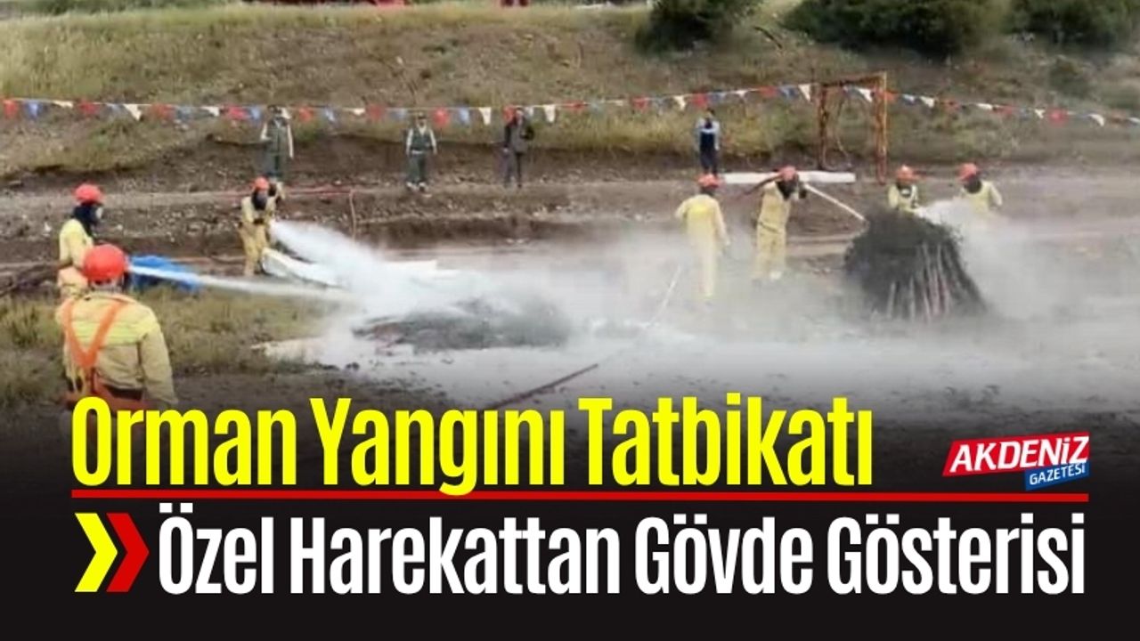 Orman Yangını Tatbikatında Özel Harekat Ekibi Gövde Gösterisi Yaptı