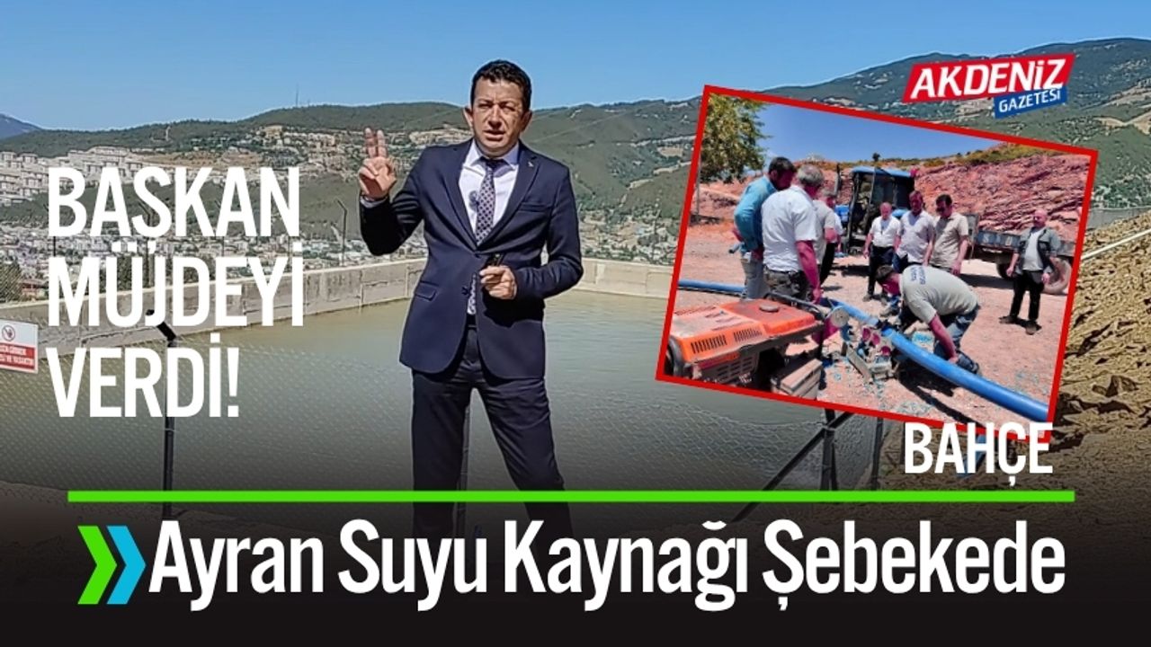 Bahçe’de İçme Suyu Sorununa Neşter