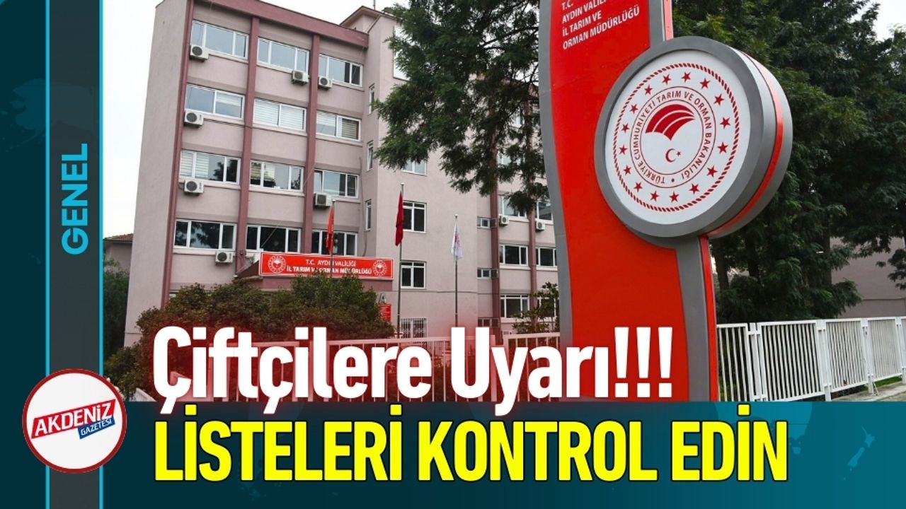 2025 Planlı Üretim Listeleri Askıya Çıkarıldı