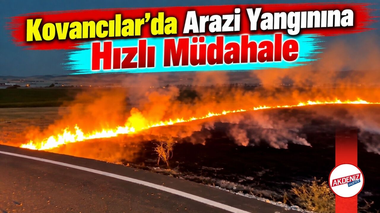 Kovancılar’da Arazi Yangınına Hızlı Müdahale