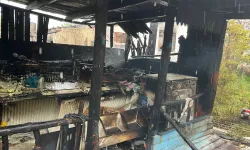 Yangın ev ve otomobillere sıçradı maddi hasar oluştu