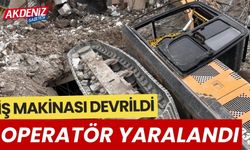 Kahramanmaraş'ta yıkım esnasında zemin boşluğuna düşen operatör yaralandı