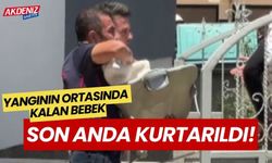 Bebek yanmaktan son anda kurtarıldı