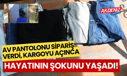 Avlanırken giymek için pantolon sipariş etti, hamile pantolonu geldi