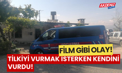 Film gibi olay Tilkiyi vurmak isterken kendini vurdu