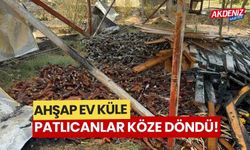 Ahşap evi küle, patlıcanları ise köze döndürdü