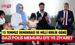 OSMANİYE VALİSİ YILMAZ, 15 TEMMUZ GAZİSİ POLİS MEMURUNU ZİYARET ETTİ