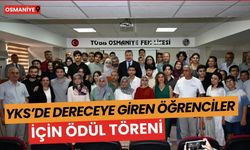 OSMANİYE'DE YKS’DE DERECEYE GİREN ÖĞRENCİLER İÇİN ÖDÜL TÖRENİ