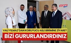 VALİ YILMAZ'DAN, KORUYUCU AİLE BİRİMİNE TEŞEKKÜR ZİYARETİ