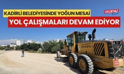 KADİRLİ'DE YOL ÇALIŞMALARI HIZ KESMİYOR