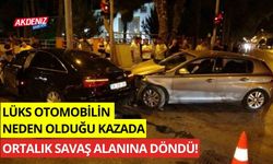 Lüks otomobilin neden olduğu kazada ortalık savaş alanına döndü