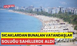 Sıcaklardan bunalan vatandaşlar, soluğu sahilde aldı