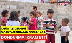 Ogün Abi Derneği, sıcaktan bunalan çocuklara dondurma ikram etti