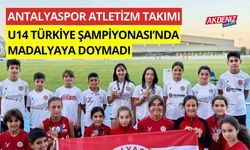 Antalyaspor Atletizm Takımı, U14 Türkiye Şampiyonası'nda madalyaya doymadı