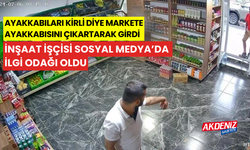 Zemin kirlenmesin diye ayakkabılarını çıkartarak markete girdi, büyük takdir topladı