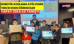 Robotik kodlama atölyesini tercih eden öğrenciler, yapay zekayla tanıştı