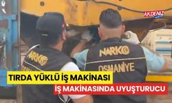 OSMANİYE'DE TIRDA YÜKLÜ İŞ MAKİNASINDAN UYUŞTURUCU ÇIKTI (VİDEO)