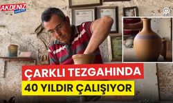 40 yıldır çarklı tezgahlarda çalışıyor(Videolu)