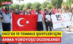 OKÜ’DE 15 TEMMUZ ŞEHİTLERİ İÇİN ANMA YÜRÜYÜŞÜ DÜZENLENDİ