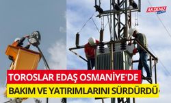 TOROSLAR EDAŞ OSMANİYE'DE BAKIM VE YATIRIMLARINI SÜRDÜRDÜ