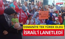 OSMANİYE TEK YÜREK OLDU:İSRAİL'İ LANETLEDİ (video)