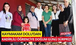 KADİRLİ KAYMAKAMI’NDAN KÖYDE YAŞAYAN ÖĞRENCİYE DOĞUM GÜNÜ SÜRPRİZİ