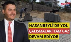 HASANBEYLİ’DE YOL ÇALIŞMALARI TAM GAZ