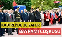 KADİRLİ’DE 30 ZAFER BAYRAMI COŞKUSU