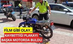 Film gibi olay kaybettiği plakayı başka motorda buldu