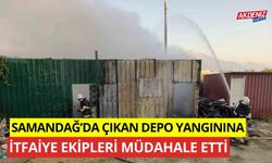 Samandağ'da çıkan depo yangınına itfaiye ekipleri müdahale etti