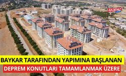 Baykar tarafından yapımına başlanan deprem konutları tamamlanmak üzere