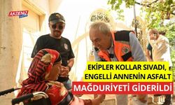 Ekipler kolları sıvadı, Engelli annenin asfalt mağduriyeti giderildi