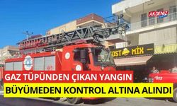 Gaz tüpünden çıkan yangın büyümeden kontrol altına alındı