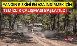 Yangın riskini en aza indirmek için temizlik çalışması başlatıldı