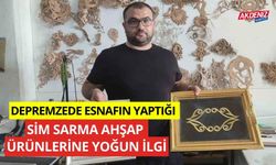 Depremzede esnafın yaptığı sim sırma ahşap ürünlerine yoğun ilgi