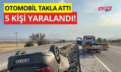 Otomobil takla attı: 5 kişi yaralandı