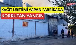 Kağıt üretimi yapan fabrikada korkutan yangın ekiplerin müdahalesi sürüyor