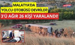 SON DAKİKA! MALATYA'DA YOLCU OTOBÜSÜ DEVRİLDİ! 3'Ü AĞIR 26 YARALI!