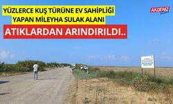 Yüzlerce kuş türüne ev sahipliği yapan Mileyha Sulak Alanı, atıklardan arındırıldı