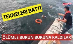 Akdeniz'de tekne battı: 3 kişi ölümle burun buruna kaldı (Video)